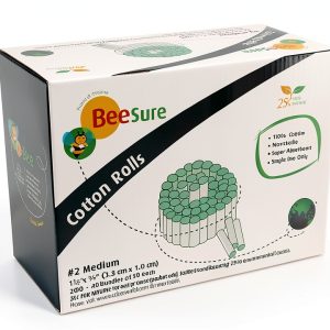 BeeSure Dental Cotton Rolls 100 Cotton Non Linting Medium-0