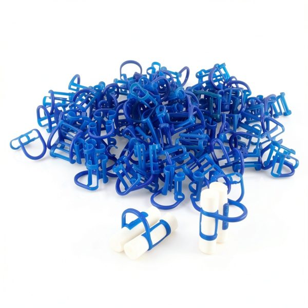 Airgoesin Dental Cotton Roll Holder Clip Disposable Blue-1