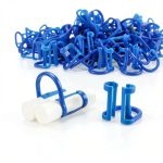 Airgoesin Dental Cotton Roll Holder Clip Disposable Blue-0