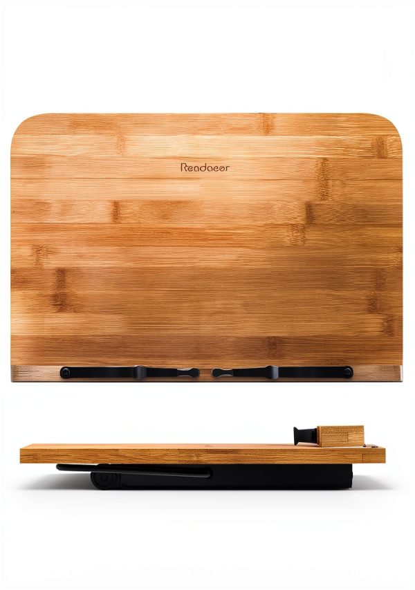 READAEER Bamboo Bookstand for Home Office-2
