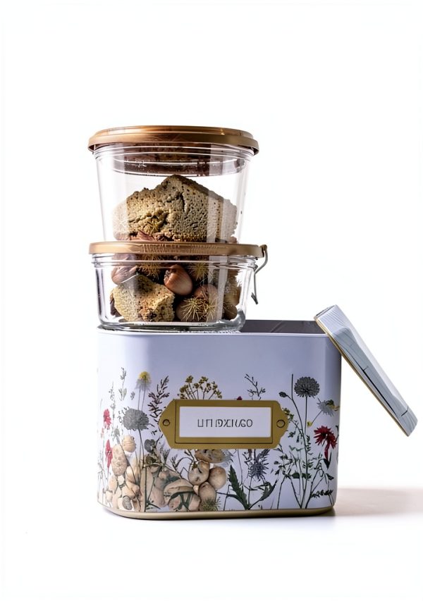 Recipe Card Box SENSORY4U Tin Wild Flower-7