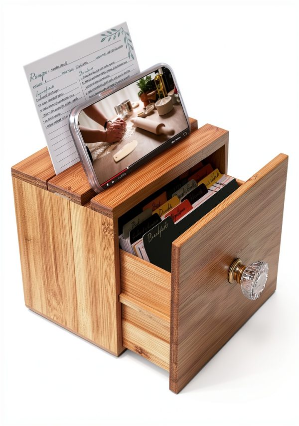 Bamboo Recipe Card Box Set by Simply Daisy Kitchen-0
