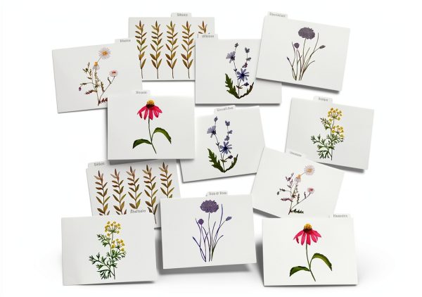 Recipe Card Box SENSORY4U Tin Wild Flower-3