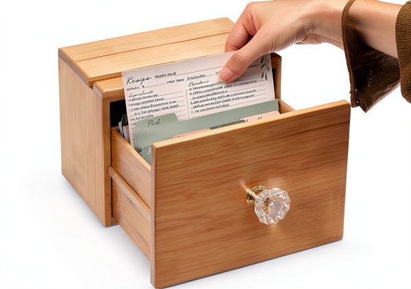 Bamboo Recipe Card Box Set by Simply Daisy Kitchen-8