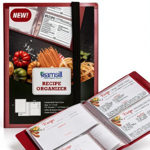 Samsill Waterproof Plastic Recipe Book Organizer 4x6 Letter Size Clear-0