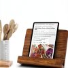 Cookbook Stand ZICOTO Walnut Acacia Wood Adjustable Holder-4