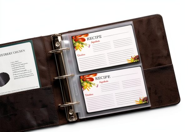 Samsill 4x6 Mini Recipe Card Protectors 25 Pack Clear Polypropylene-5