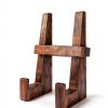 Cookbook Stand DEBETOOL CB-001 Brown Wood Handstitched Compact Stand-5