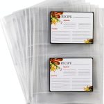 Samsill 4x6 Recipe Card Page Protectors 25 Pack Clear Polypropylene-0