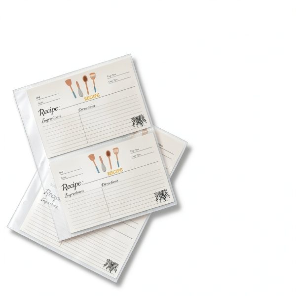 Recipe Card Sleeves TAOLABV 6.8x8.7 Inch Anti Fall 50 Pack-6
