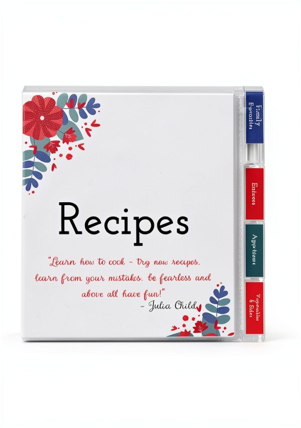 Samsill Tabbed Recipe Binder Dividers – 8 Clear Polypropylene A4 Tabs-5