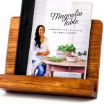 Cookbook Stand ZICOTO Walnut Acacia Wood Adjustable Holder-0