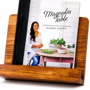 Cookbook Stand ZICOTO Walnut Acacia Wood Adjustable Holder-0