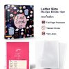 SOLIGT 3-Ring Recipe Binder 11x11.5in with 60 Protectors & 12 Dividers-1