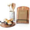 ZICOTO Walnut Wood Cookbook Stand Adjustable Kitchen Book Holder Model-8