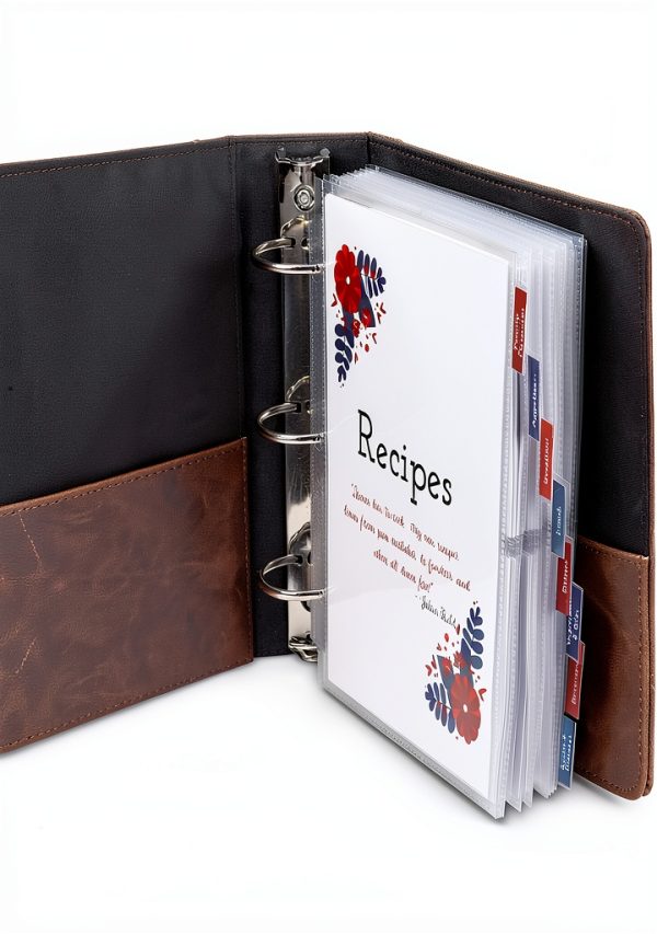 Samsill Tabbed Recipe Binder Dividers – 8 Clear Polypropylene A4 Tabs-3