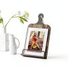 KLM Wooden Cookbook Stand GL-01 Brown Metal Wood Adjustable-4