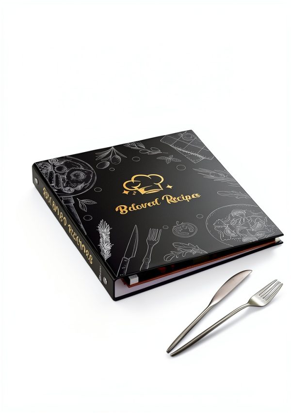 BiuLeon Blackboard Recipe Binder Extra Large with 12 Dividers-2