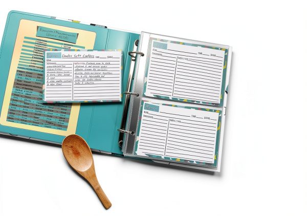 Recipe Binder 8.5x9.5 Inch by Better Kitchen with 100 Cards-3