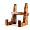 Cookbook Stand DEBETOOL CB-001 Brown Wood Handstitched Compact Stand-1