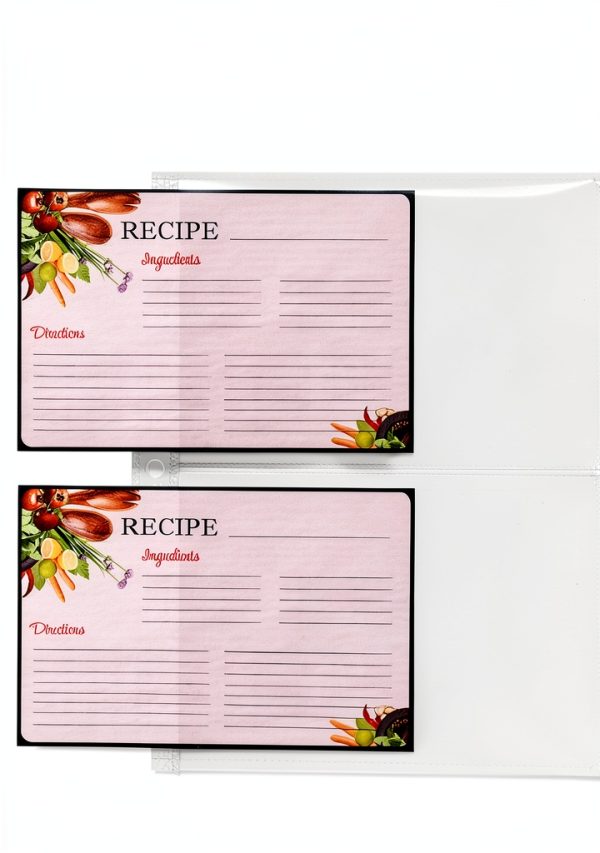Samsill 4x6 Mini Recipe Card Protectors 25 Pack Clear Polypropylene-7