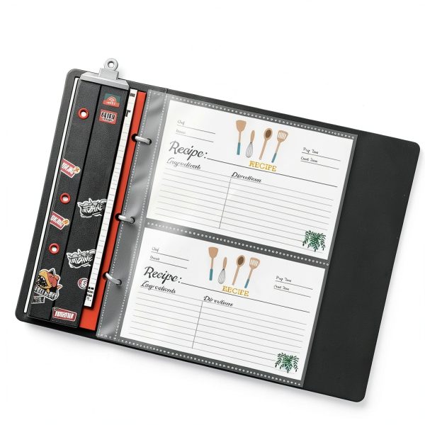Recipe Card Sleeves TAOLABV 6.8x8.7 Inch Anti Fall 50 Pack-2