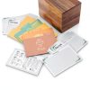 DRASTAR Acacia Recipe Card Box 50-100 Cards Portable Hinged Organizer-6