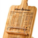 Bamboo Cookbook Stand by Albert Grace Adjustable Foldable Holder-0