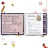 SOLIGT 3-Ring Recipe Binder 11x11.5in with 60 Protectors & 12 Dividers-4