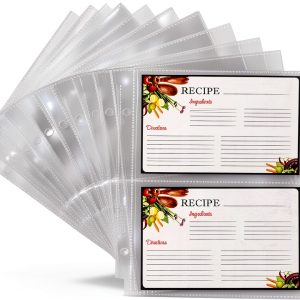Samsill 4x6 Mini Recipe Card Protectors 25 Pack Clear Polypropylene-0