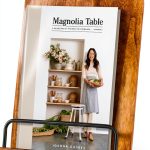 ZICOTO Walnut Wood Cookbook Stand Adjustable Kitchen Book Holder Model-0