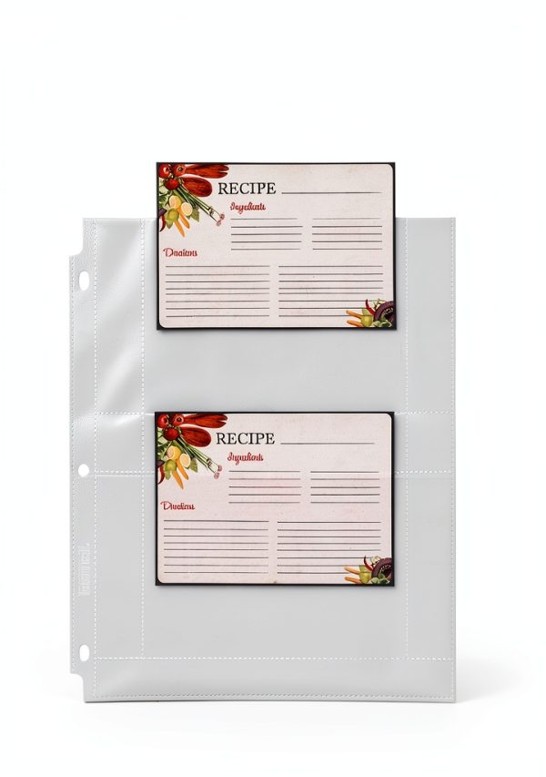 Samsill 4x6 Recipe Card Page Protectors 25 Pack Clear Polypropylene-5