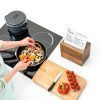 DRASTAR Acacia Recipe Card Box 50-100 Cards Portable Hinged Organizer-4
