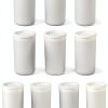 lasenersm 10 Piece Film Canisters Plastic Holder White Lids 2.13×1.3in-0
