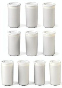 lasenersm 10 Piece Film Canisters Plastic Holder White Lids 2.13×1.3in-0