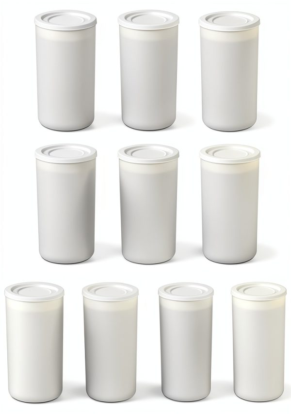 lasenersm 10 Piece Film Canisters Plastic Holder White Lids 2.13×1.3in-0