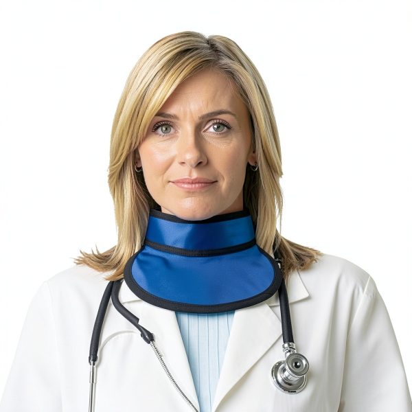 Thyroid Shield Large Lead Collar by Nirelief - Blue Hospital Radiation-1