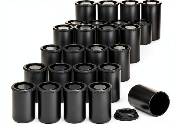 Ziv 35mm Film Canister 25 Pack Opaque Light Tight with Quick Snap Lid-0